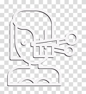 Beauty and Fashion icon Haircut icon, Beauty Parlour, Cosmetology, Hairdresser, Chignon, Perm, Artificial Hair Integrations transparent background PNG clipart thumbnail