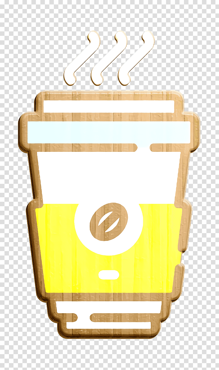 Coffee Shop icon Food and restaurant icon Paper cup icon, Yellow, Meter transparent background PNG clipart