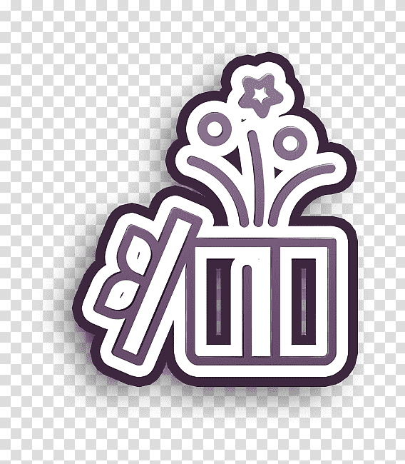 Gift icon Birthday icon Giftbox icon, Logo, Symbol, Purple, Meter transparent background PNG clipart