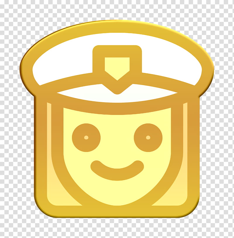 Emoji icon Smiley and people icon Police icon, Yellow, Cartoon, Meter transparent background PNG clipart