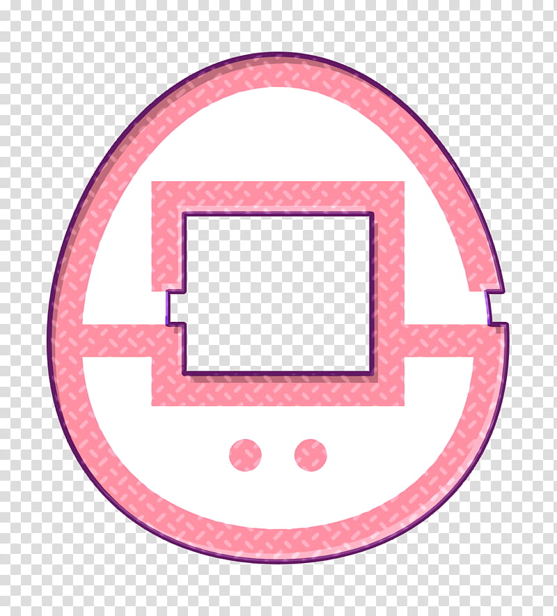 Tamagotchi icon Toys icon, Pink, Circle, Sticker transparent background PNG clipart