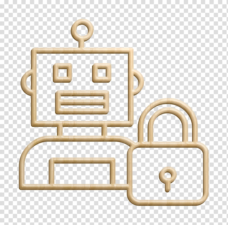 Lock icon Robot icon Robots icon, Padlock, Brass, Metal, Hardware Accessory transparent background PNG clipart