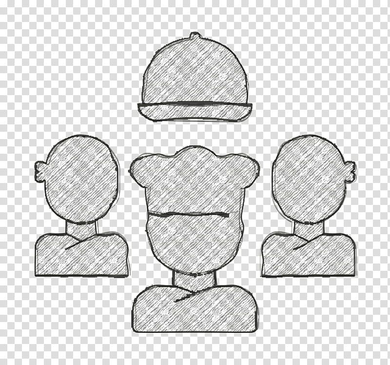 Team icon Restaurant icon Chef icon, Line Art, Headgear, Drawing transparent background PNG clipart