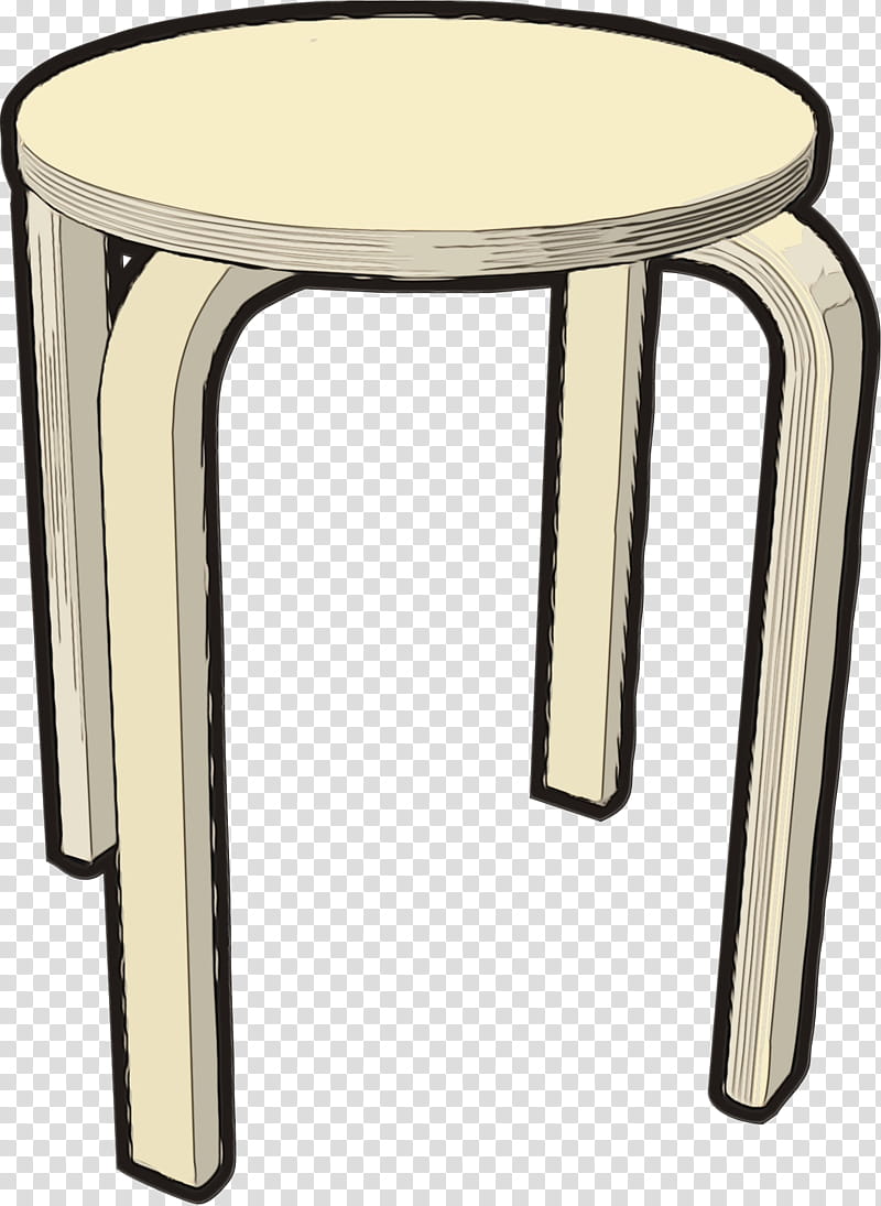 stool furniture table end table bar stool, Watercolor, Paint, Wet Ink transparent background PNG clipart