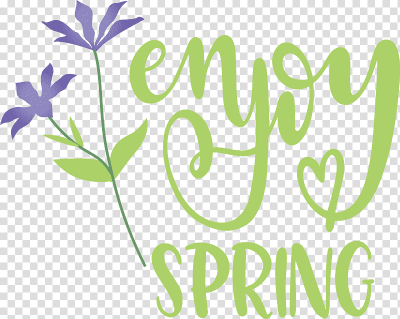 Enjoy Spring Spring, Spring
, Leaf, Floral Design, Plant Stem, Logo, Green transparent background PNG clipart