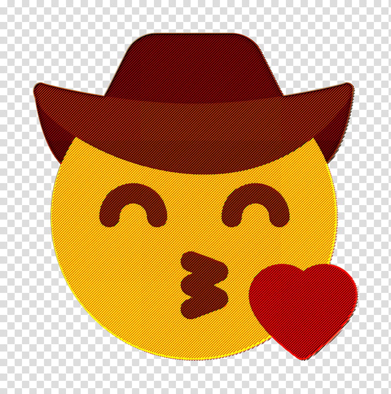 Smiley and people icon Emoji icon Kiss icon, Watercolor Painting, Hat, Cowboy, Poster, Artist, Sticker, Decoration transparent background PNG clipart