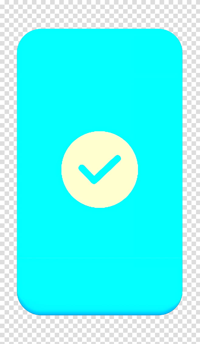 Safe icon Smartphone icon Cyber icon, Aqua, Turquoise, Teal, Smile, Symbol transparent background PNG clipart