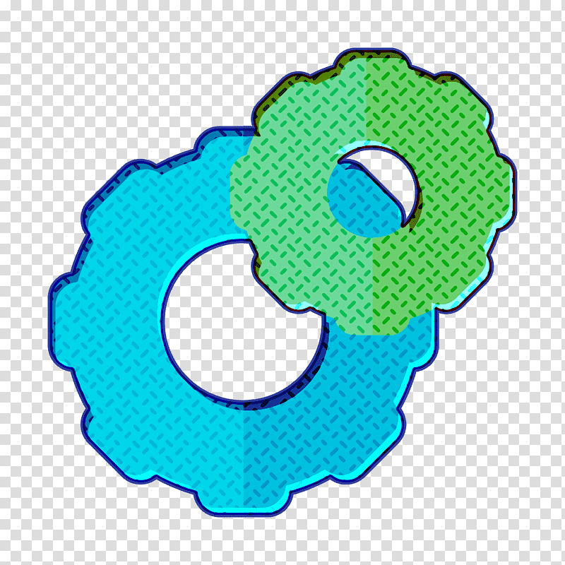 Cogwheel icon Engineering icon Gear icon, Green, Line, Symbol, Meter, Microsoft Azure, Mathematics transparent background PNG clipart