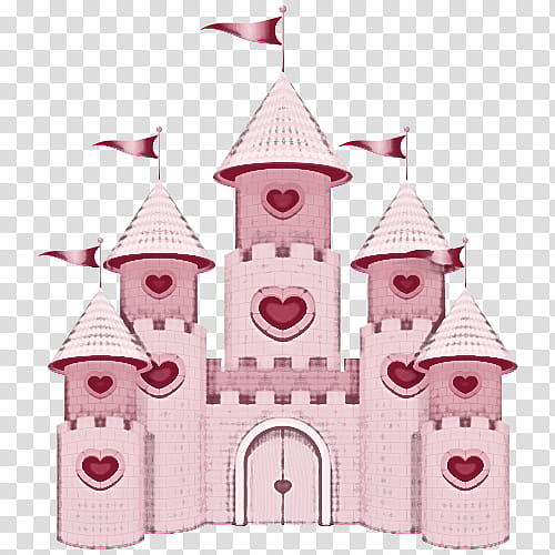 pink castle tower architecture building, Facade transparent background PNG clipart