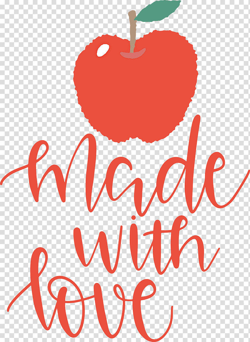 Made With Love Food Kitchen, Logo, Valentines Day, Meter, Fruit, Line, Apple transparent background PNG clipart