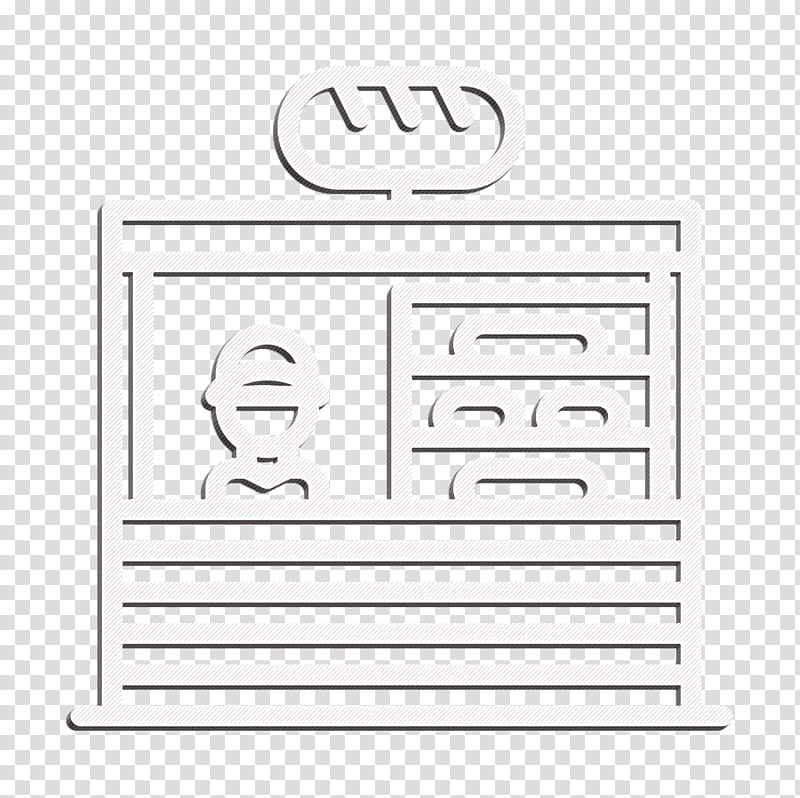 Counter icon Bakery icon, Text, Logo, Blackandwhite, Line, Symbol, Emblem, Rectangle transparent background PNG clipart