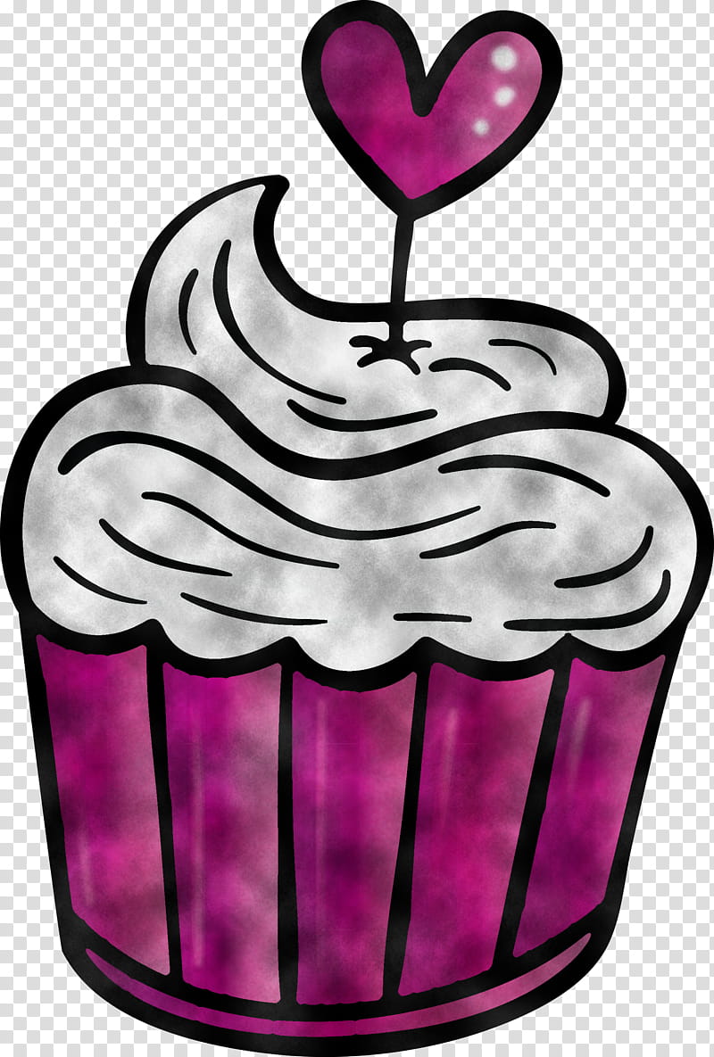 valentines day cupcake heart, Love, Baking Cup, Purple, Icing, Violet, Pink, Birthday Candle transparent background PNG clipart