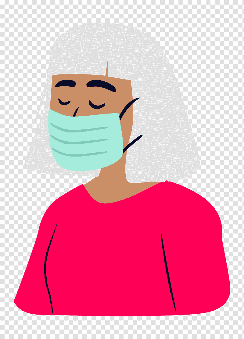 girl with mask girl mask, Face, Forehead, Meter, Human Mouth, Cartoon, Character transparent background PNG clipart