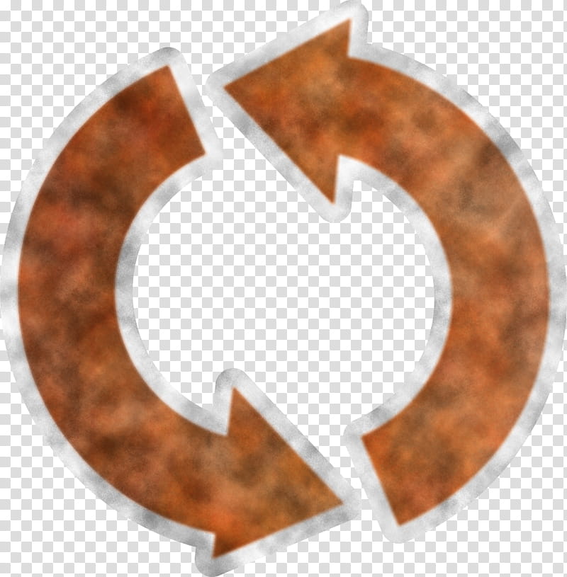 circle arrow arrow, Orange, Brown, Leaf, Tree, Symbol, Metal, Silver transparent background PNG clipart