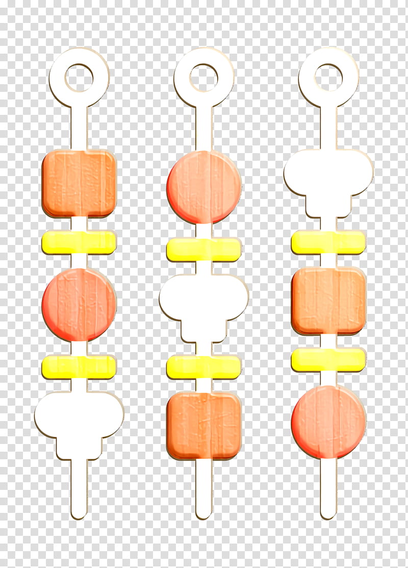 Shish kebab icon Food and restaurant icon Fast Food icon, Line, Meter, Orange Sa transparent background PNG clipart