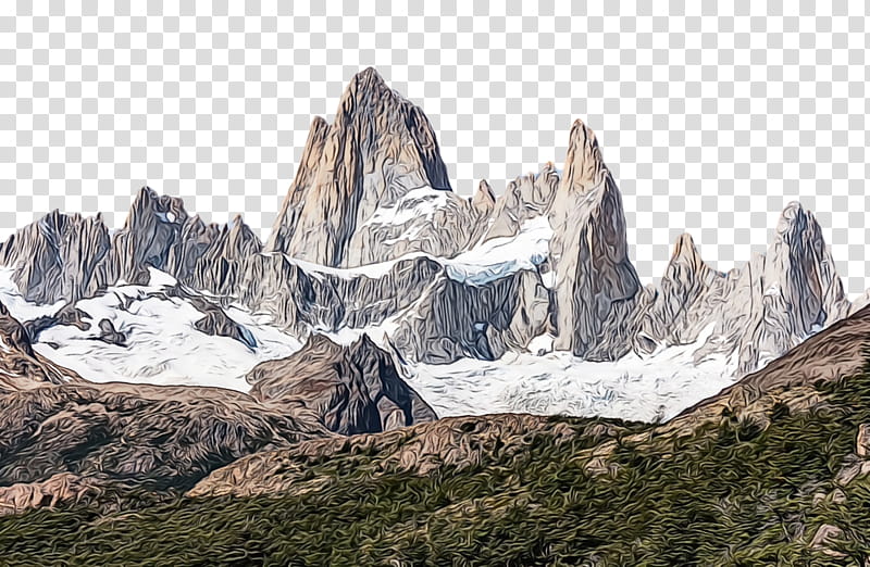 massif mount scenery geology mountain range ridge, Watercolor, Paint, Wet Ink, Glacier, Batholith, Nunatak, Moraine transparent background PNG clipart