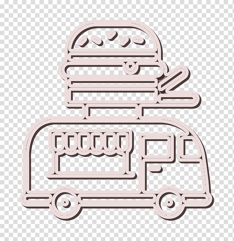 Street Food icon Food truck icon, Car, Line, Meter, Cartoon, Automobile Engineering, Geometry, Mathematics transparent background PNG clipart