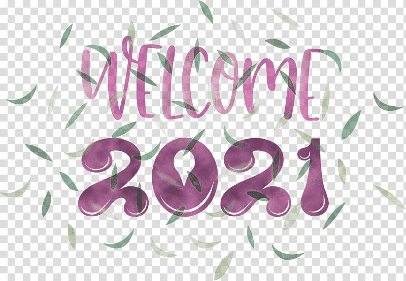 Welcome 2021 Year 2021 Year 2021 New Year, Year 2021 Is Coming, Violet, Lilac M, Petal, Flower, Meter transparent background PNG clipart