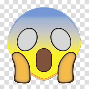 Face screaming in fear emoji clipart. Free download transparent