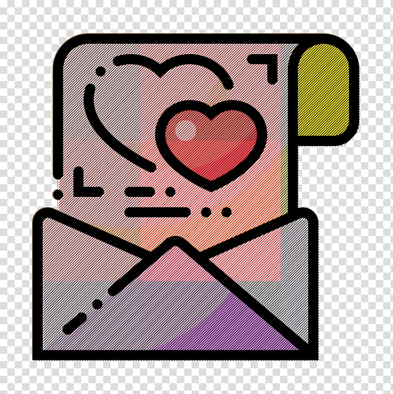 Love and romance icon Love icon Love letter icon, Pink, Heart, Line, Line Art, Smile transparent background PNG clipart