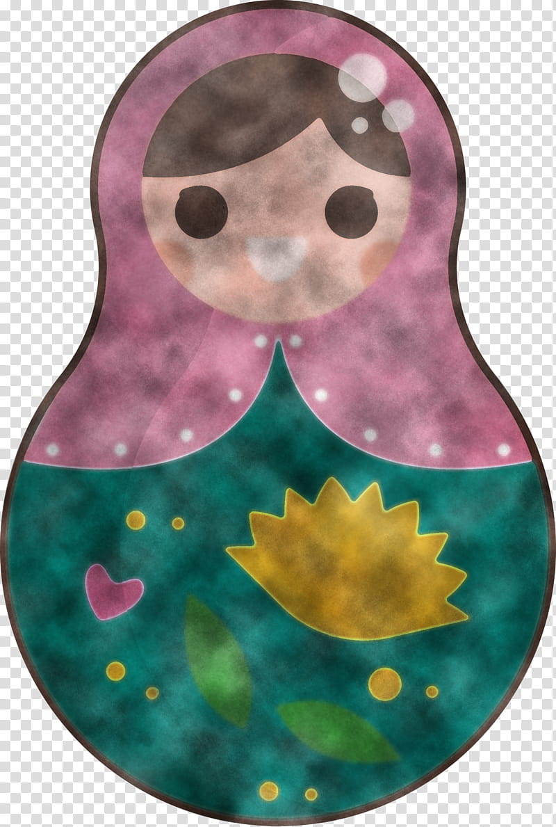 Colorful Russian Doll, Christmas Ornament, Purple, Christmas Day transparent background PNG clipart