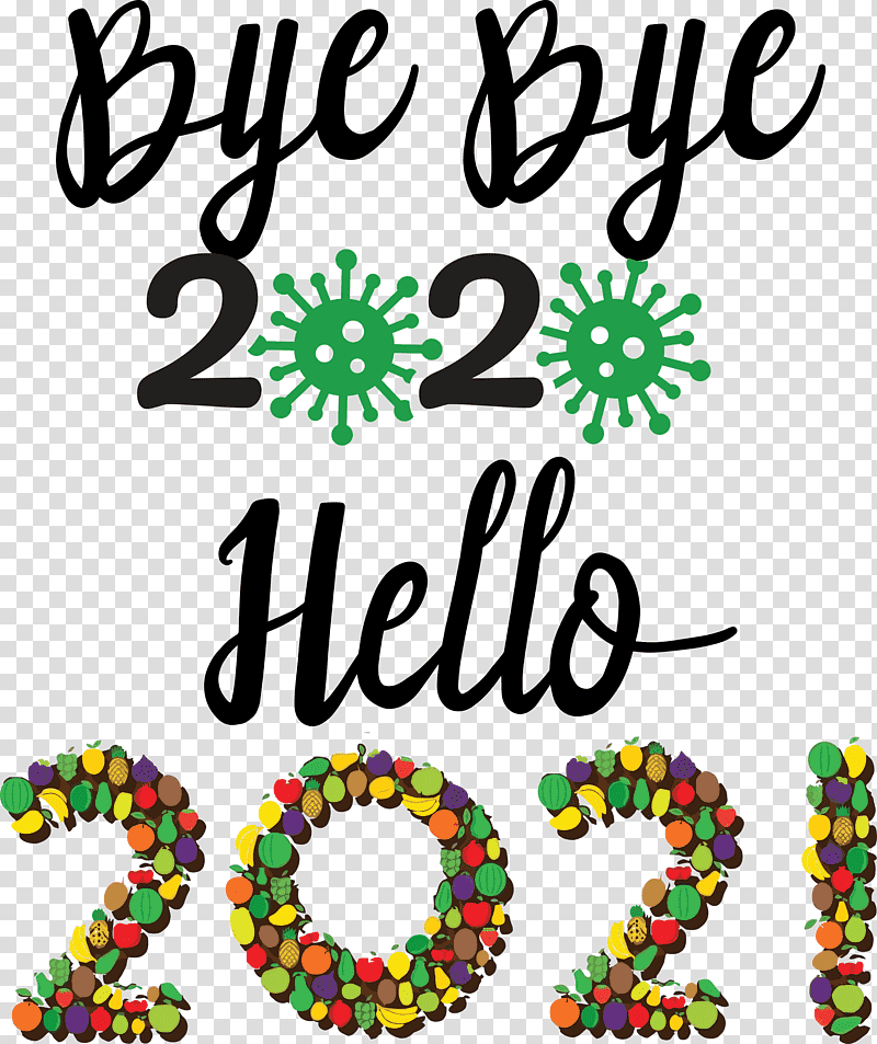 Hello 2021 New Year, Christmas Day, Christmas Ornament, Christmas Tree, Holiday, Santa Claus, Garland transparent background PNG clipart