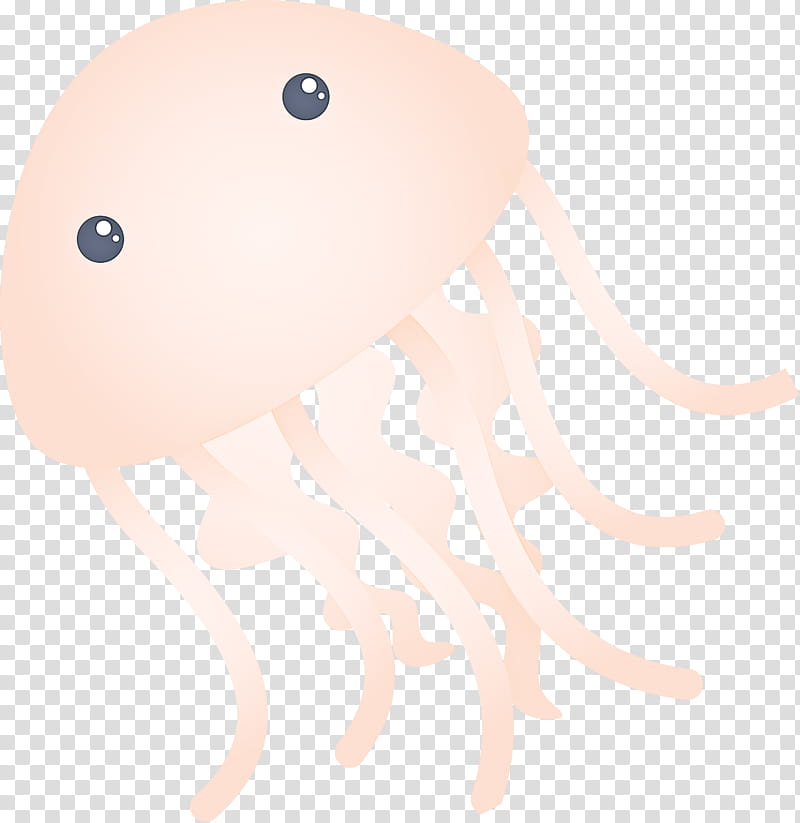 octopus cartoon head nose cnidaria, Jellyfish transparent background PNG clipart