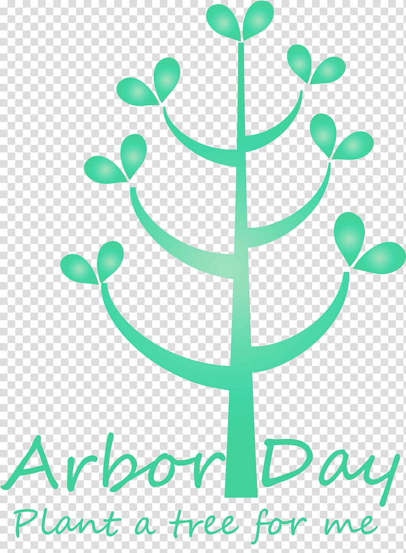 green text leaf font symbol, Arbor Day, Tree, Watercolor, Paint, Wet Ink, Plant, Plant Stem transparent background PNG clipart