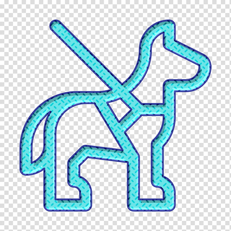 Dog icon Disabled People Assistance icon Guide dog icon, Turquoise, Symbol transparent background PNG clipart