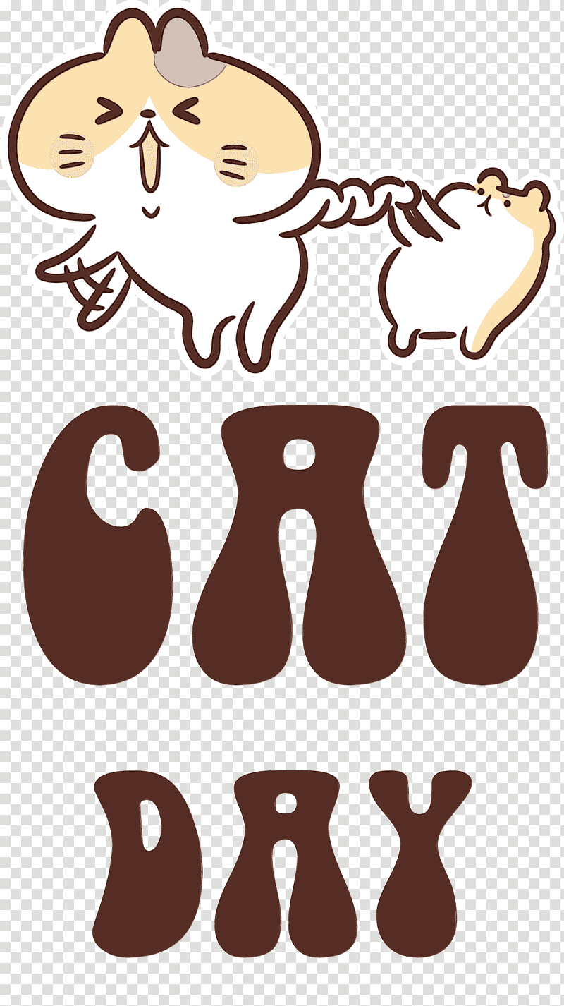 cat meter dog logo, International Cat Day, Watercolor, Paint, Wet Ink, Cartoon, Human transparent background PNG clipart