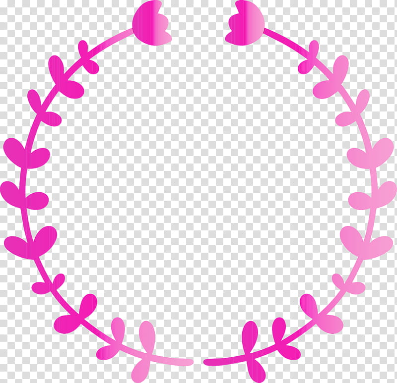 pink heart circle magenta love, Spring Frame, Flower Frame, Floral Frame, Leaf Frame, Watercolor, Paint, Wet Ink transparent background PNG clipart