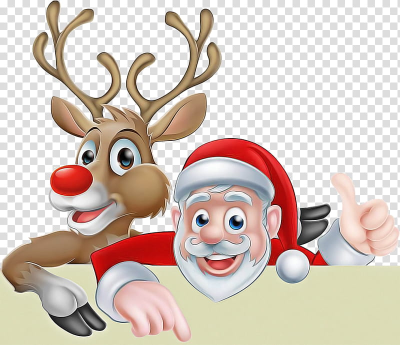 Santa claus, Cartoon, Deer, Animation, Christmas , Happy, Reindeer transparent background PNG clipart