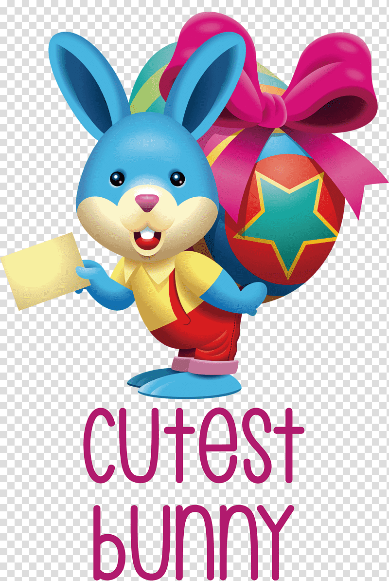 Cutest Bunny Bunny Easter Day, Happy Easter, Easter Bunny, Hare, Rabbit, Easter Egg, Holiday transparent background PNG clipart