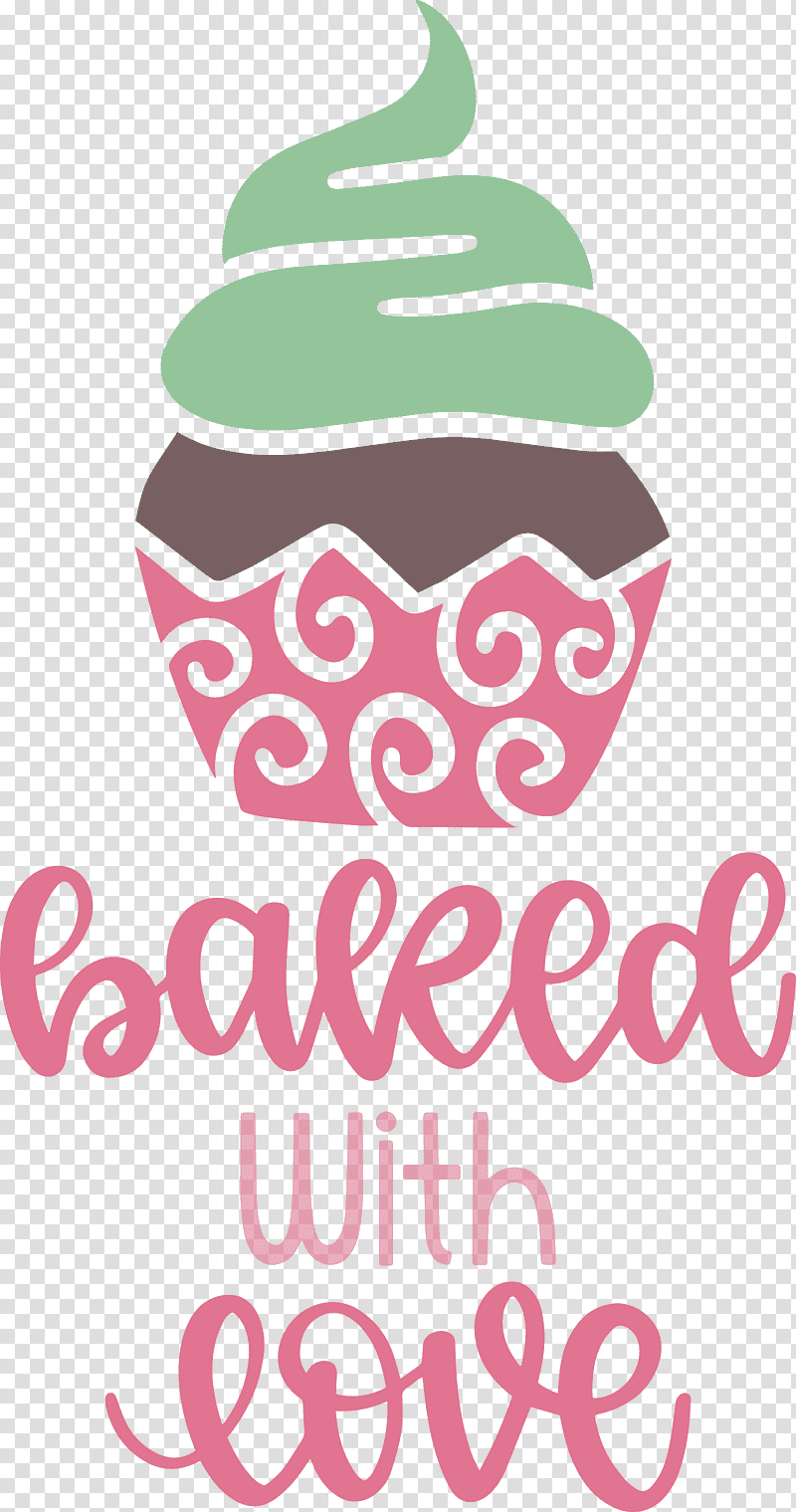 Baked With Love Cupcake Food, Kitchen, Logo, Line, Meter, Geometry, Mathematics transparent background PNG clipart