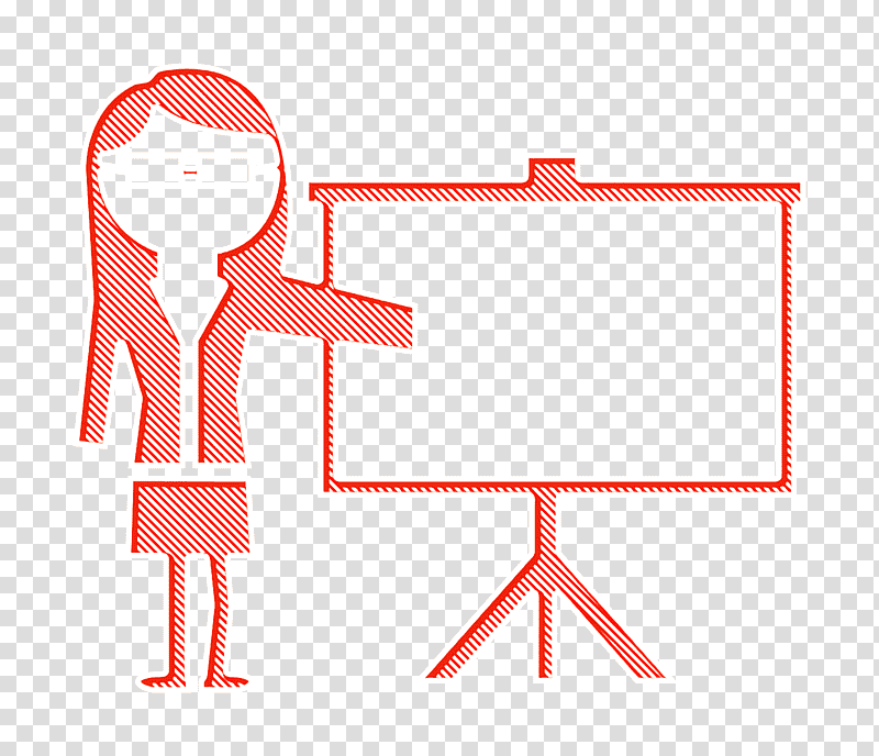 education icon Female instructor giving a lecture standing at the side of a screen icon Academic 2 icon, Instructor Icon, Numeral System, Output Device, Computer, Number, Octal transparent background PNG clipart