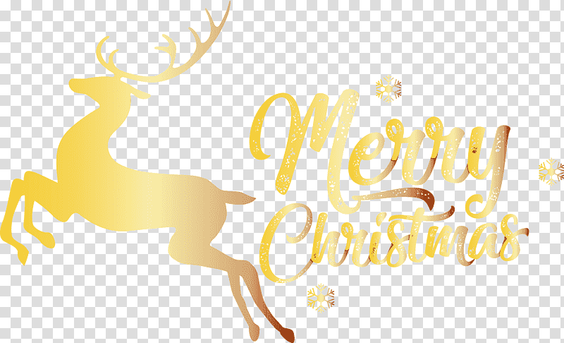 Reindeer, Merry Christmas, Watercolor, Paint, Wet Ink, Logo, Antler transparent background PNG clipart