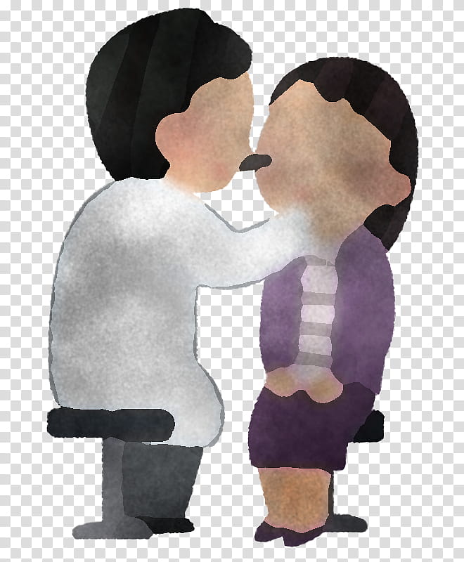 cartoon interaction love gesture kiss, Cartoon, Hug, Animation, Heart transparent background PNG clipart