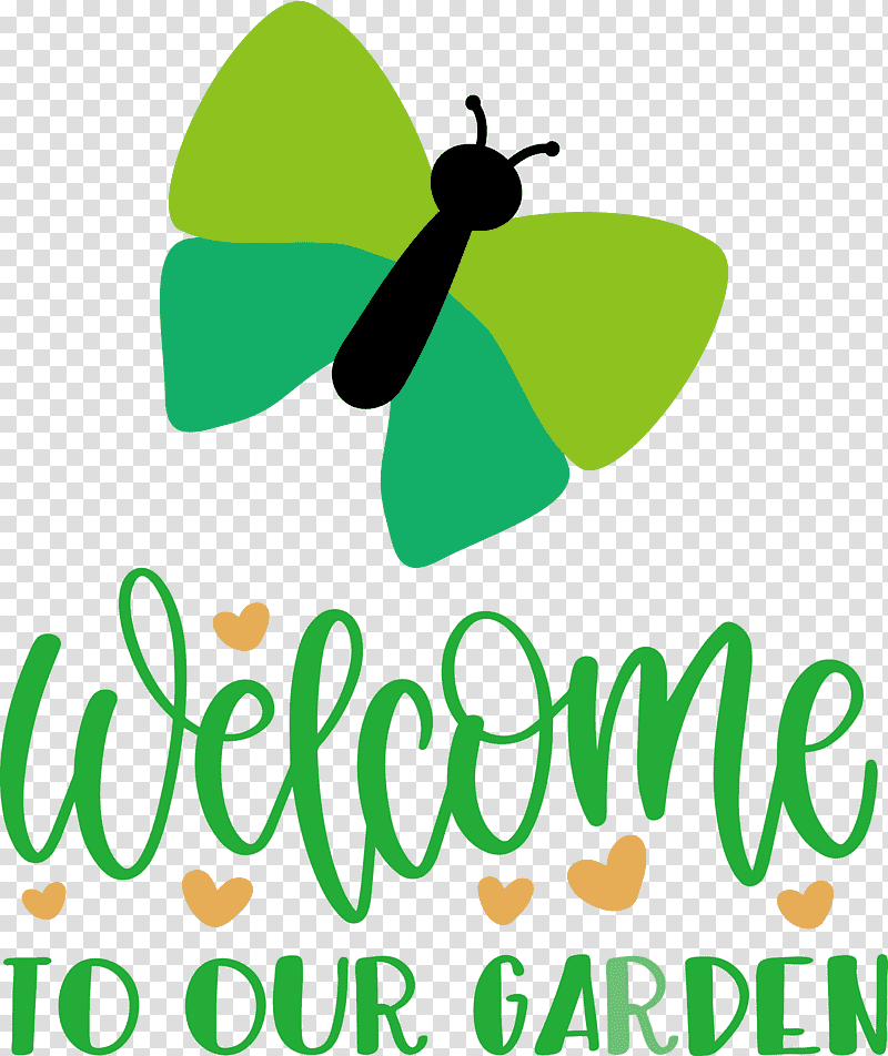 Garden Flower Floral, Welcome To Our Garden, Butterflies, Logo, Meter, Green, Leaf transparent background PNG clipart