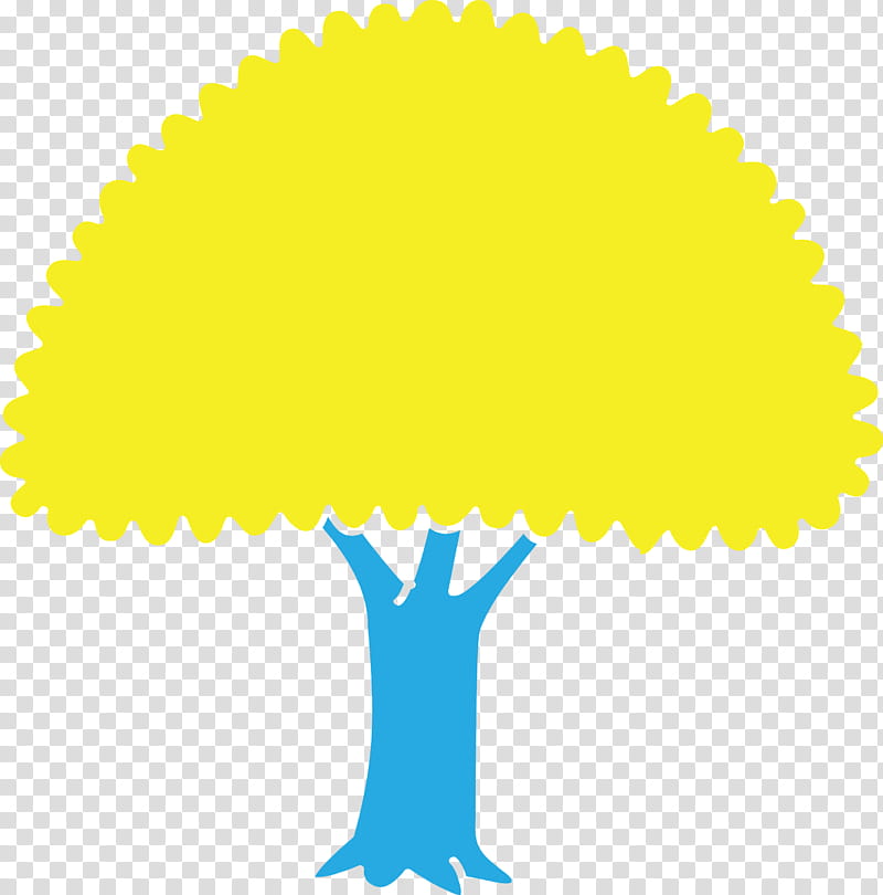 yellow baking cup, Cartoon Tree, Abstract Tree, Tree transparent background PNG clipart