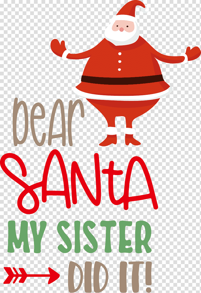 Dear Santa Christmas Santa, Christmas , Christmas Day, Christmas Ornament, Christmas Tree, Holiday Ornament, Logo transparent background PNG clipart