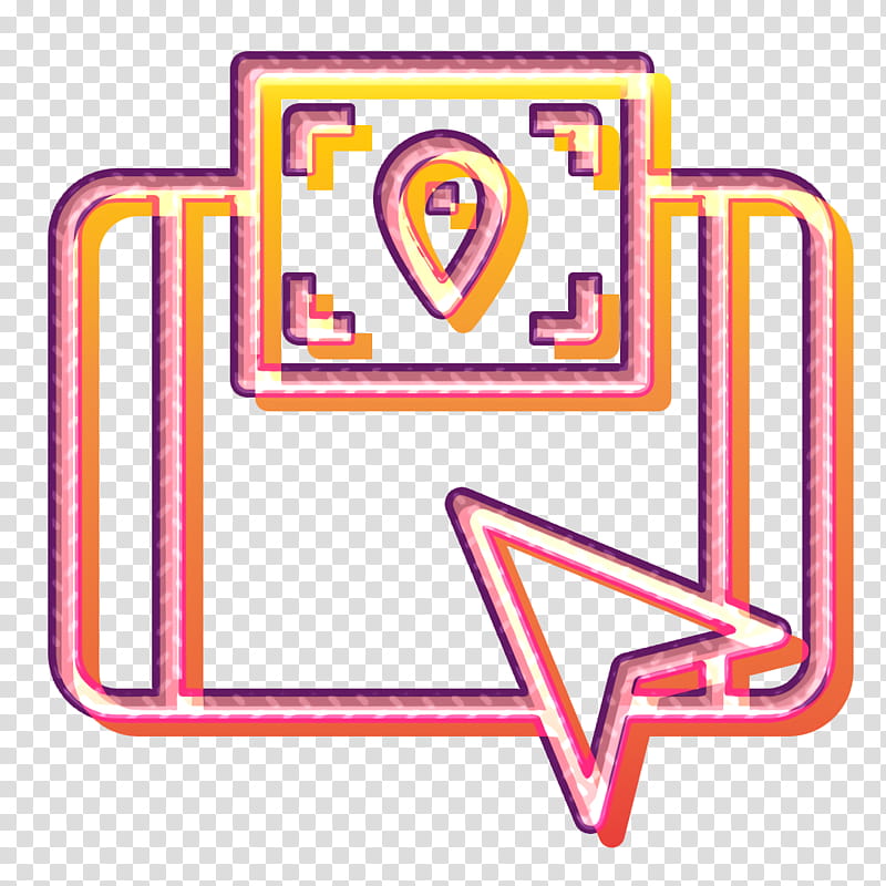 Mobile app icon Gps icon Navigation and Maps icon, Line, Symbol, Rectangle, Logo, Sticker transparent background PNG clipart