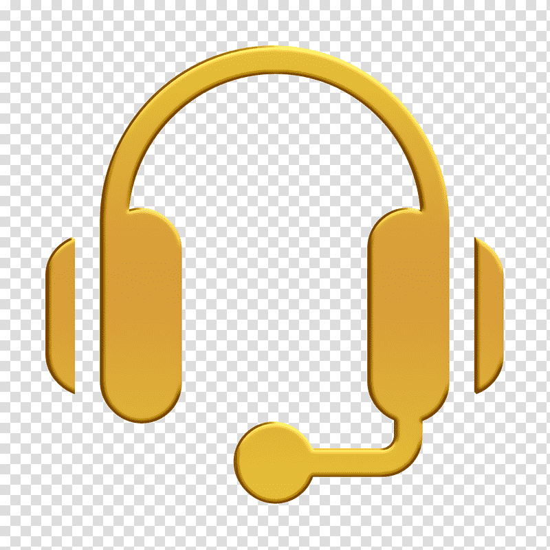 Headset icon Marketing & SEO icon, Marketing SEO Icon, Headphones, Audio Equipment, Symbol, Yellow, Meter transparent background PNG clipart