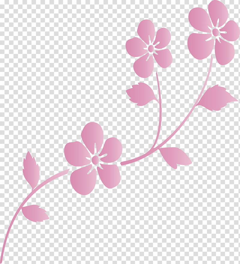 flower frame decoration frame, Pink, Plant, Pedicel, Branch, Petal, Plant Stem, Cherry Blossom transparent background PNG clipart