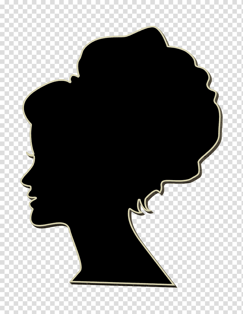 people icon Hair Salon icon Hair icon, Silhouette, Logo, Dress transparent background PNG clipart