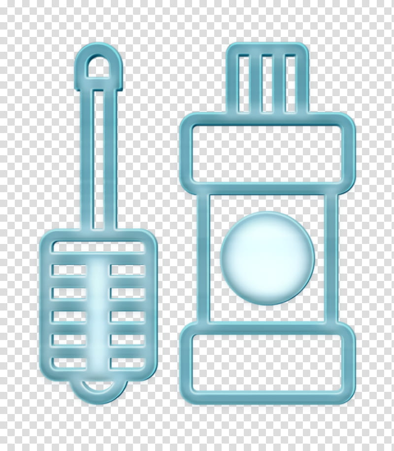 Cleaning icon Furniture and household icon Toilet brush icon, Meter, Line transparent background PNG clipart