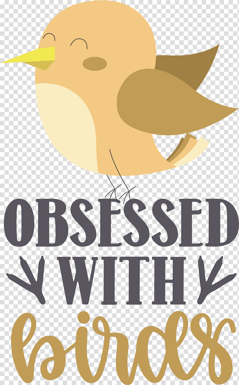 Obsessed With Birds Bird Birds Quote, Ducks, Water Bird, Swans, Beak, Logo, Yellow transparent background PNG clipart