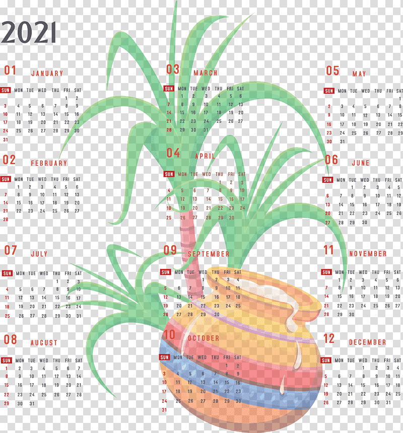 Year 2021 Calendar Printable 2021 Yearly Calendar 2021 Full Year Calendar, South India, Onam, Poster, Festival, Royaltyfree, Harvest Festival transparent background PNG clipart