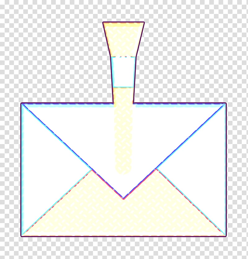 Envelope icon Art and design icon Creative icon, Line, Triangle, Symmetry transparent background PNG clipart