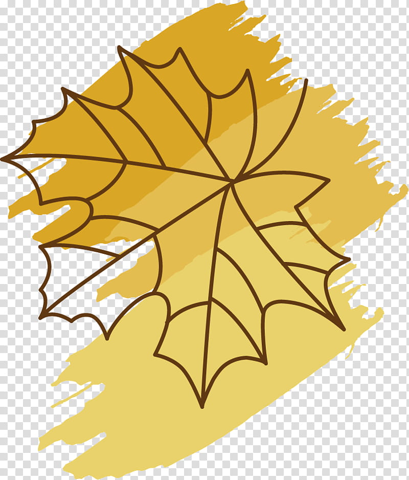 Maple leaf, Symmetry, Yellow, Line, Flower, Plants, Plant Structure, Biology transparent background PNG clipart