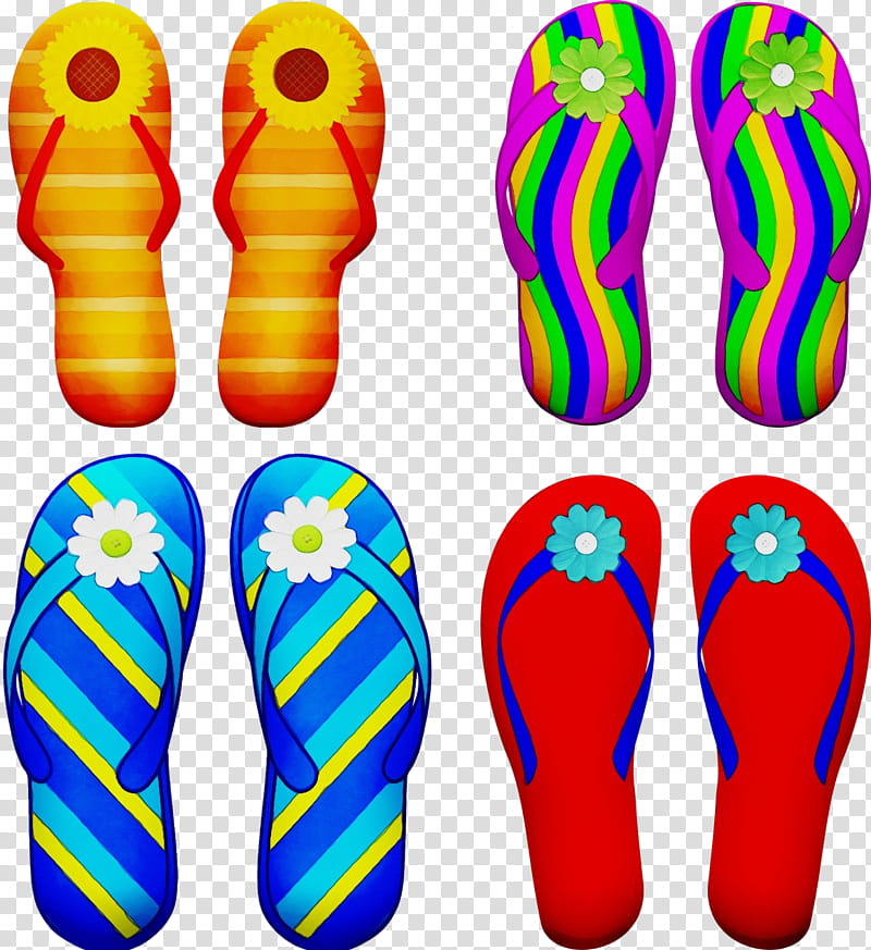 shoe flip-flops sandal clothing flip flop beach, Watercolor, Paint, Wet Ink, Flipflops, Footwear, Sneakers, Fashion transparent background PNG clipart